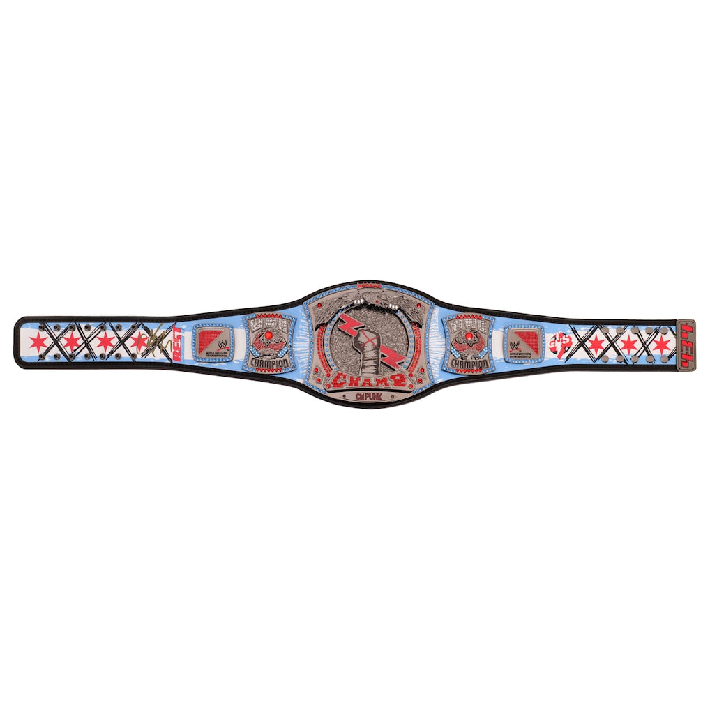 CM Punk WWE Autographed 434 Days As Champion Signature Series Replica Title Belt