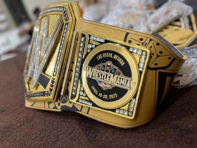 WWE Wrestlemania Golden Champion Replica Title Belt