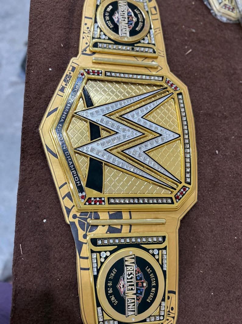WWE Wrestlemania Golden Champion Replica Title Belt