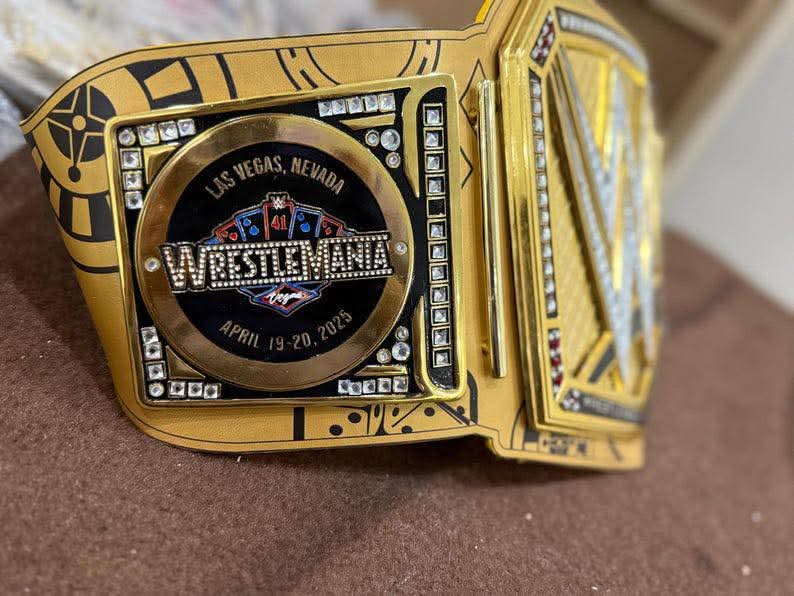 WWE Wrestlemania Golden Champion Replica Title Belt