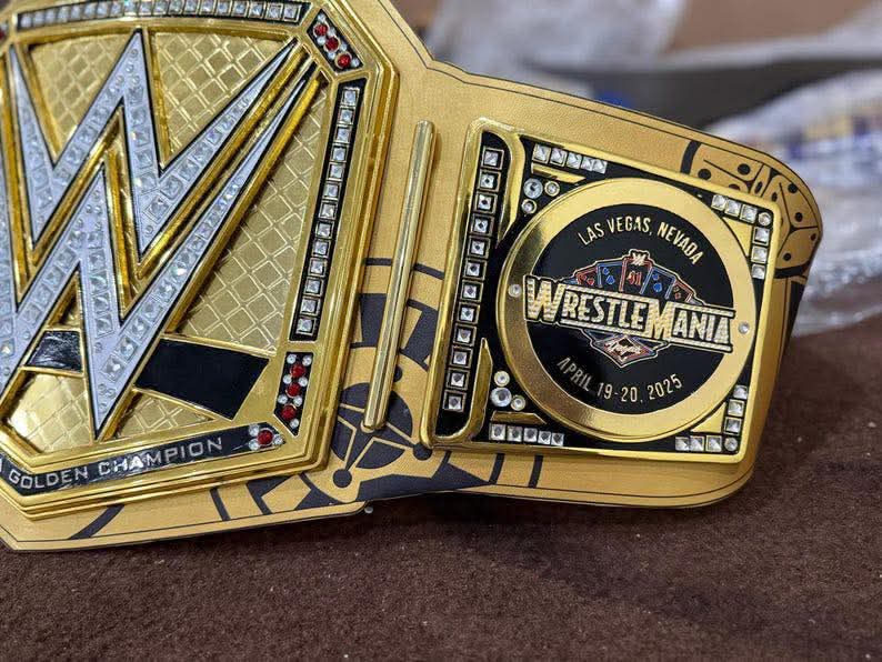 WWE Wrestlemania Golden Champion Replica Title Belt