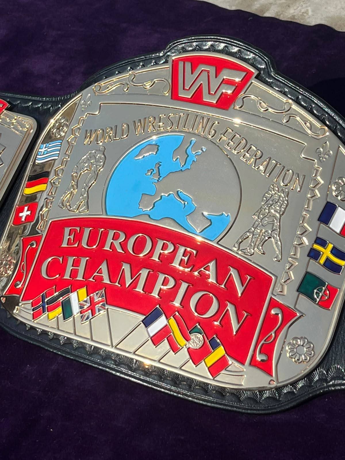 WF World European Championship Replica Title Belt