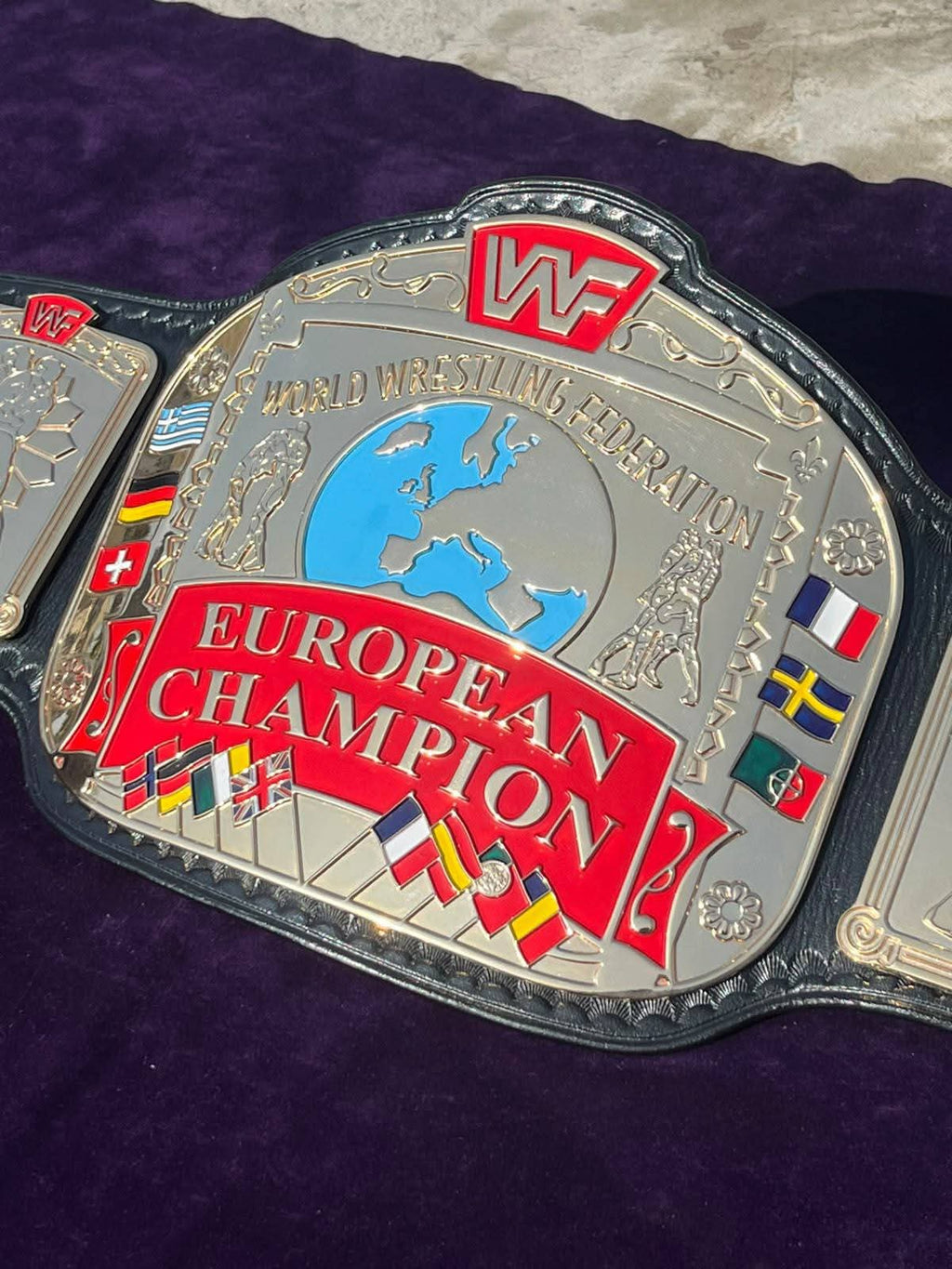WF World European Championship Replica Title Belt