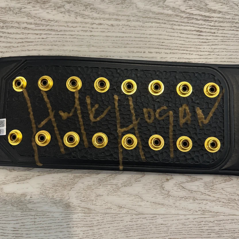 WWE Hulk Hogan Signed COA Winged Eagle Dual Plated Championship Replica Title Belt Autographed