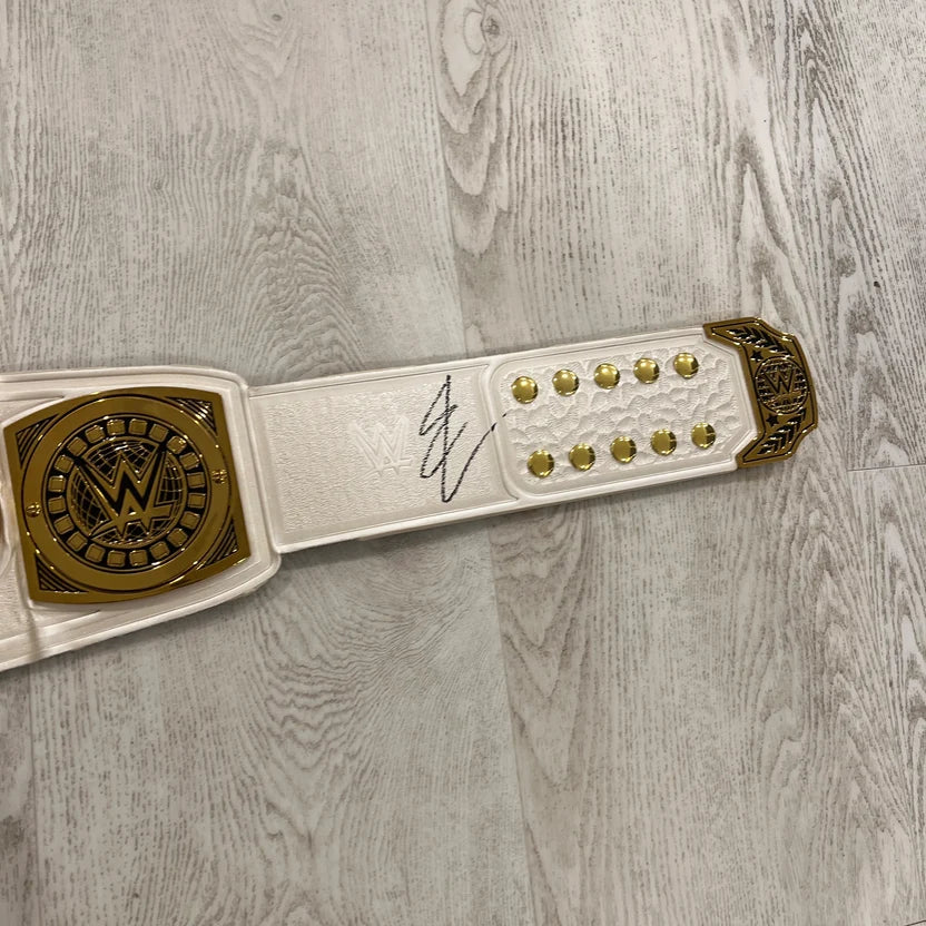 WWE COA Women's World Championship Becky Lynch Signed Replica Title Belt Autographed