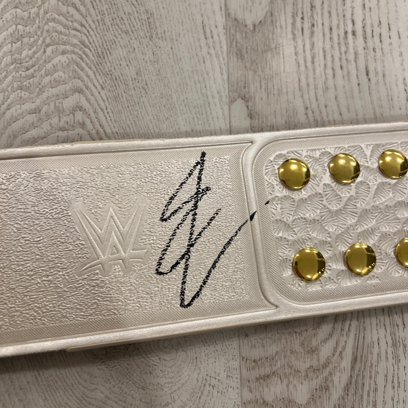 WWE COA Women's World Championship Becky Lynch Signed Replica Title Belt Autographed