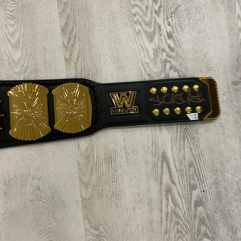 WWE Stone Cold Signed COA Winged Eagle Dual Plated Replica Title Belt Autographed