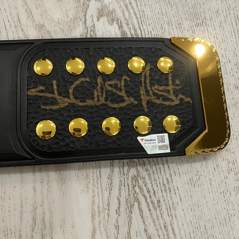 WWE Stone Cold Signed COA Winged Eagle Dual Plated Replica Title Belt Autographed