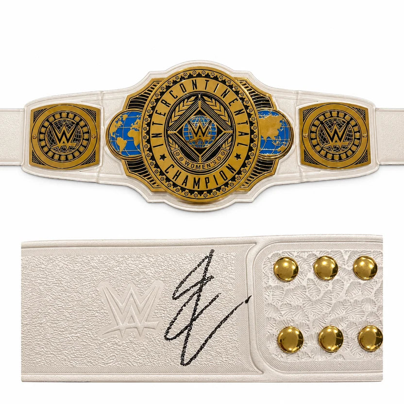 WWE COA Women's World Championship Becky Lynch Signed Replica Title Belt Autographed