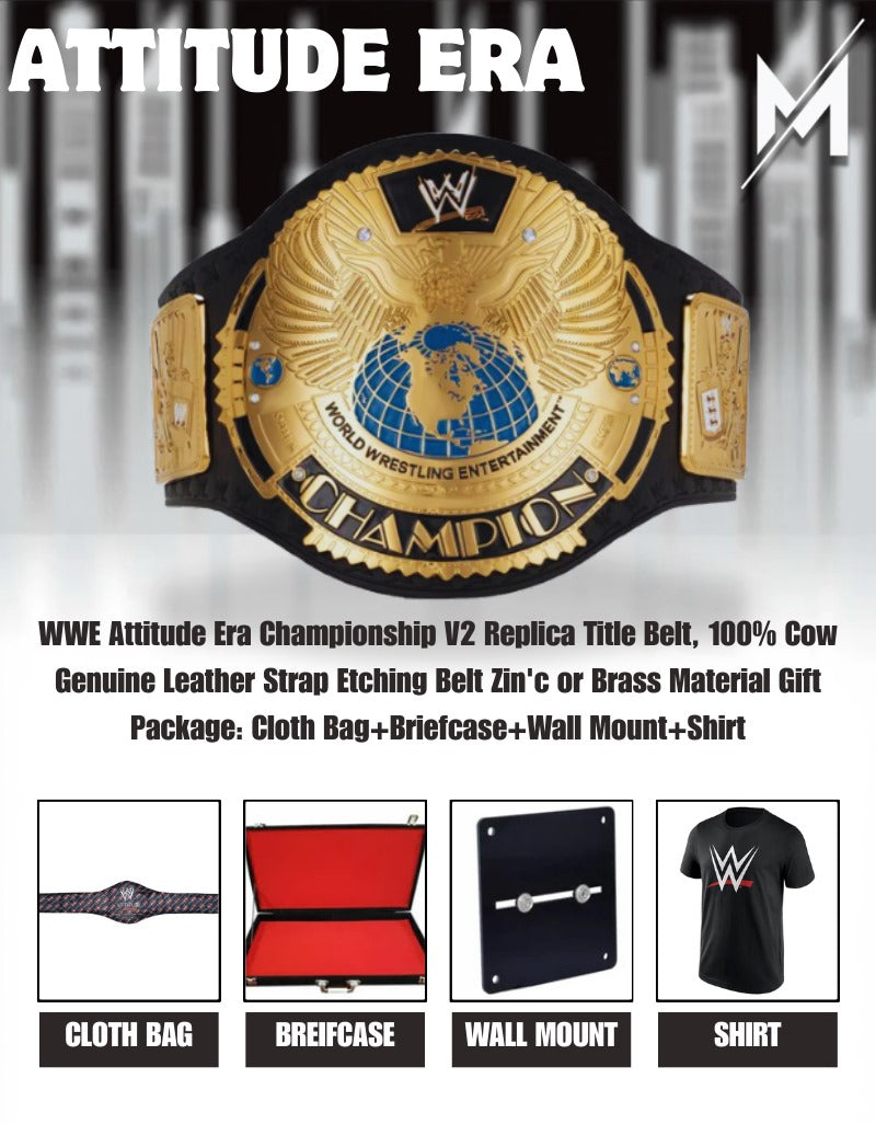 WWE Attitude Era Championship V2 Replica Title Belt