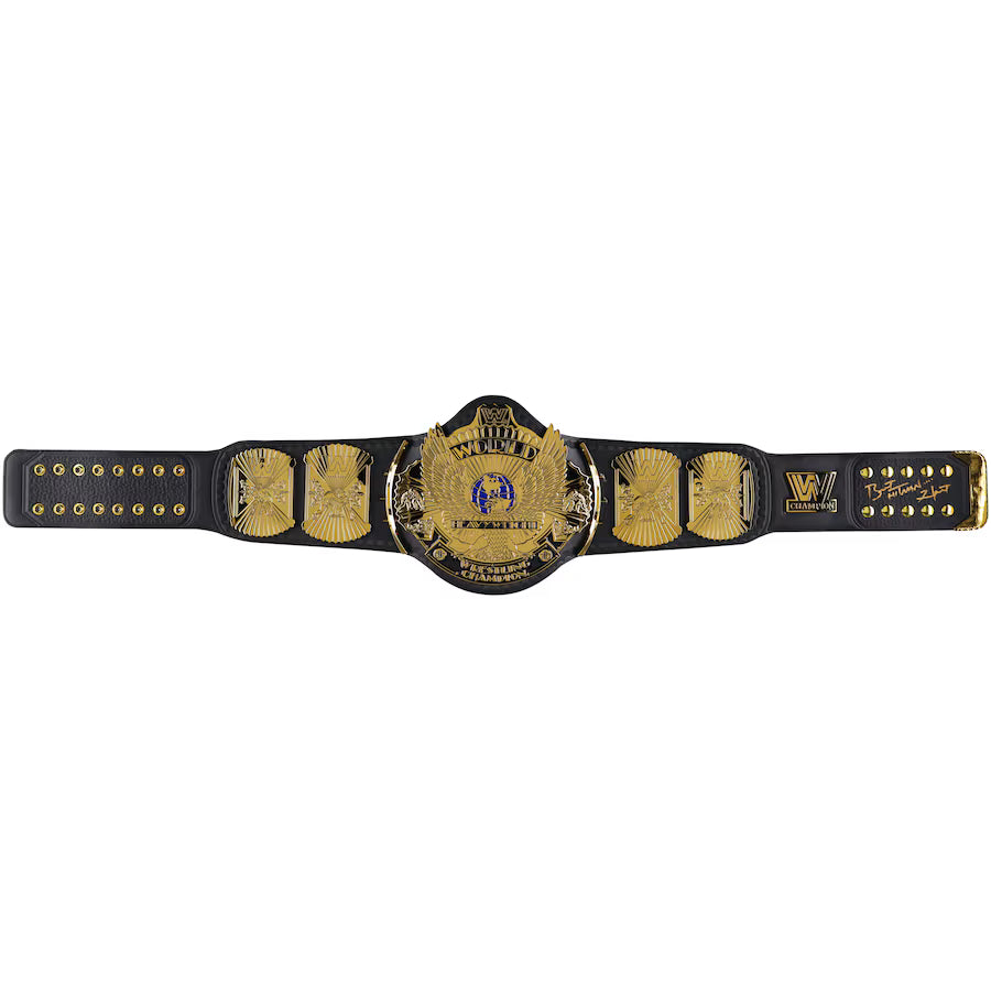 Bret Hart WWE Autographed Winged Eagle Replica Title Belt