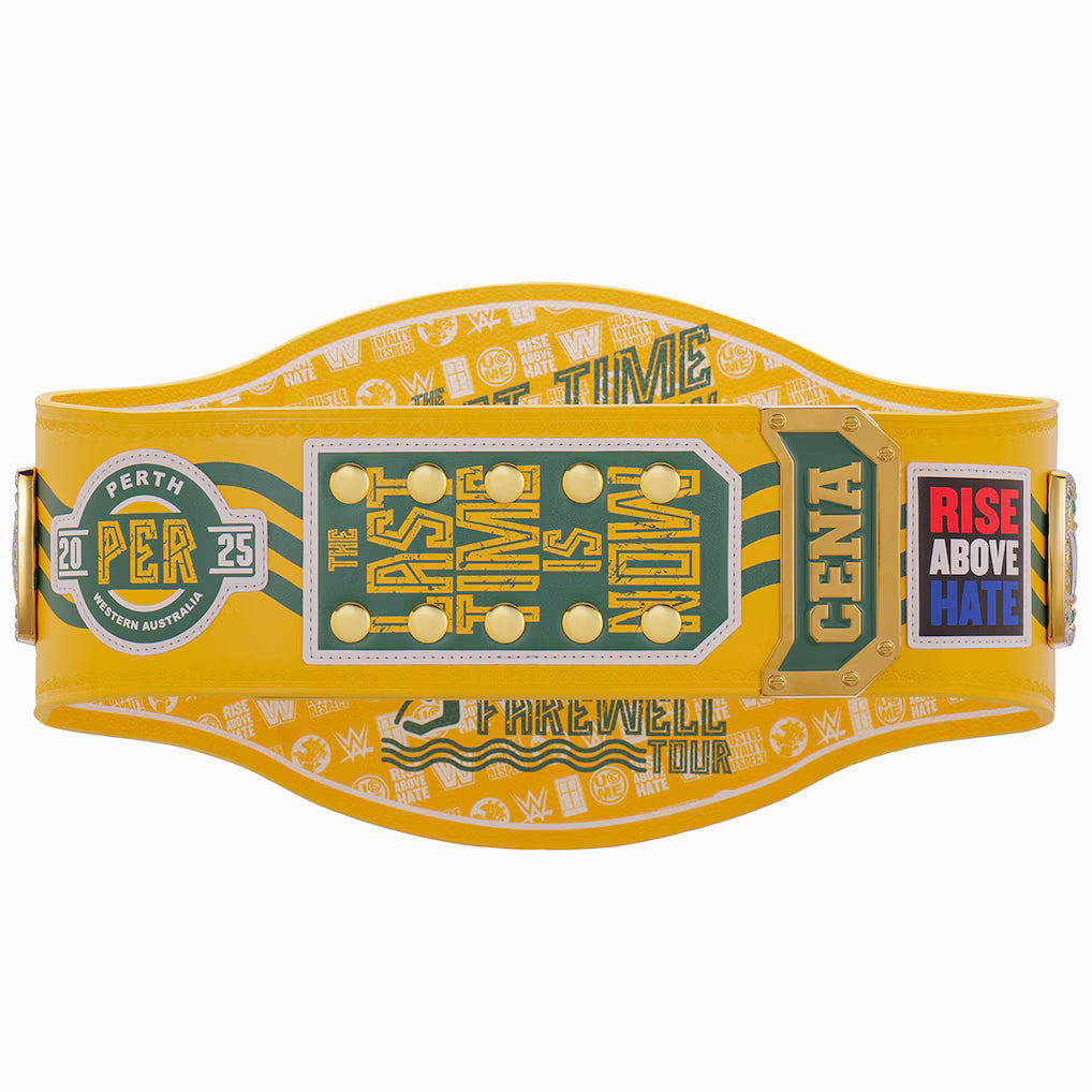 John Cena Farewell Tour 2025 Perth Spinner Championship Replica Title Belt