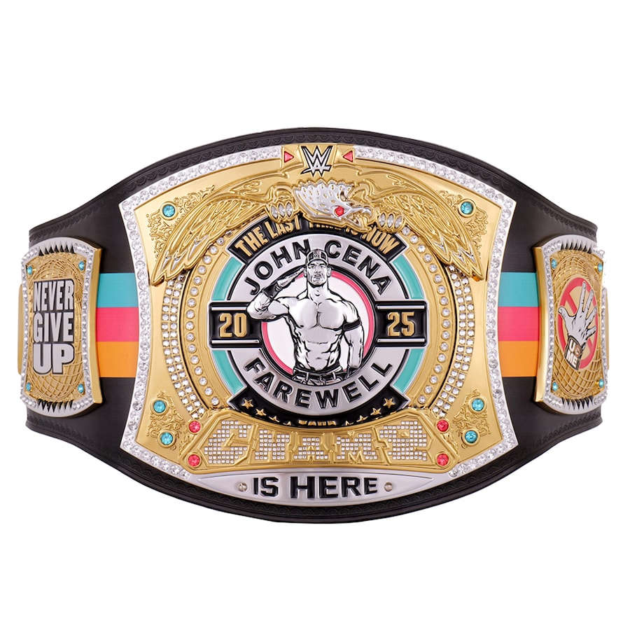 John Cena Farewell Tour 2025 San Antonio Spinner Championship Replica Title Belt