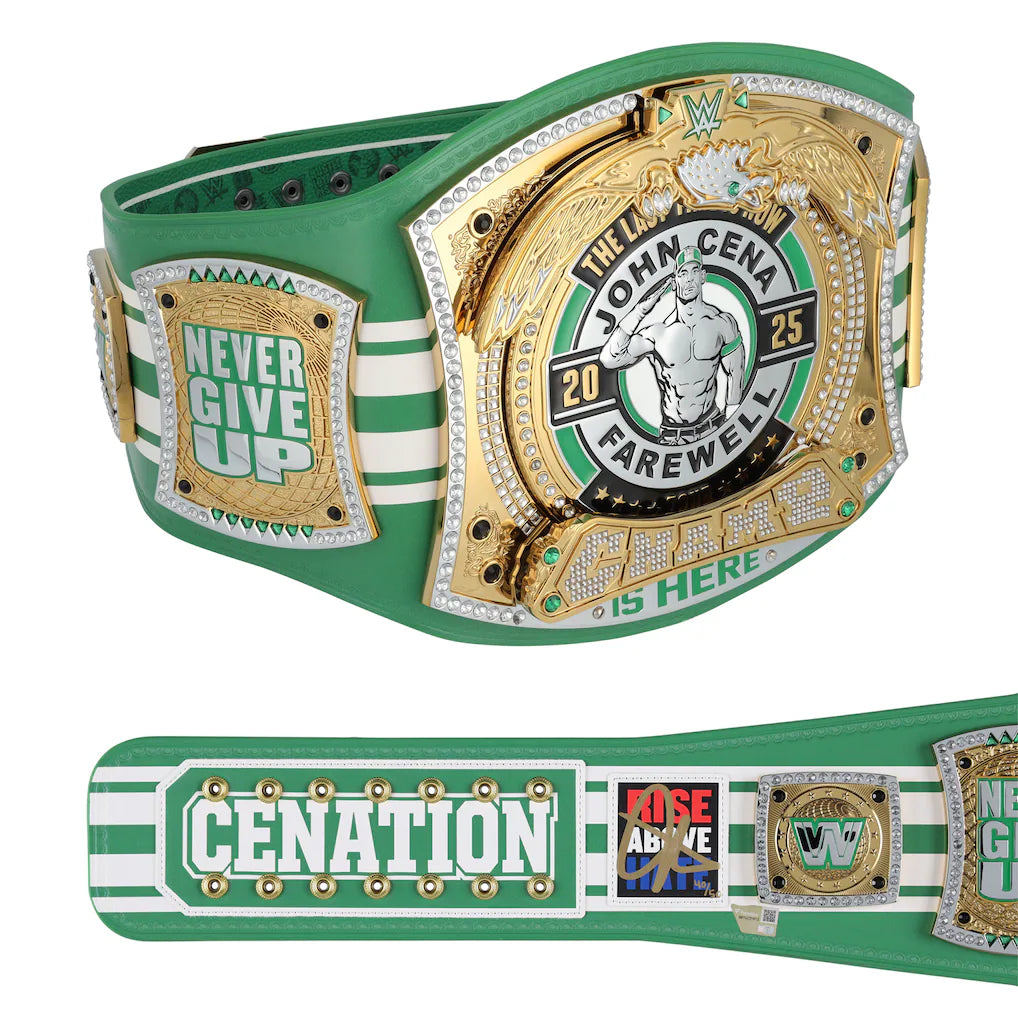 John Cena WWE Autographed Farewell Tour 2025 Boston Replica Title Belt - Limited Edition of 50