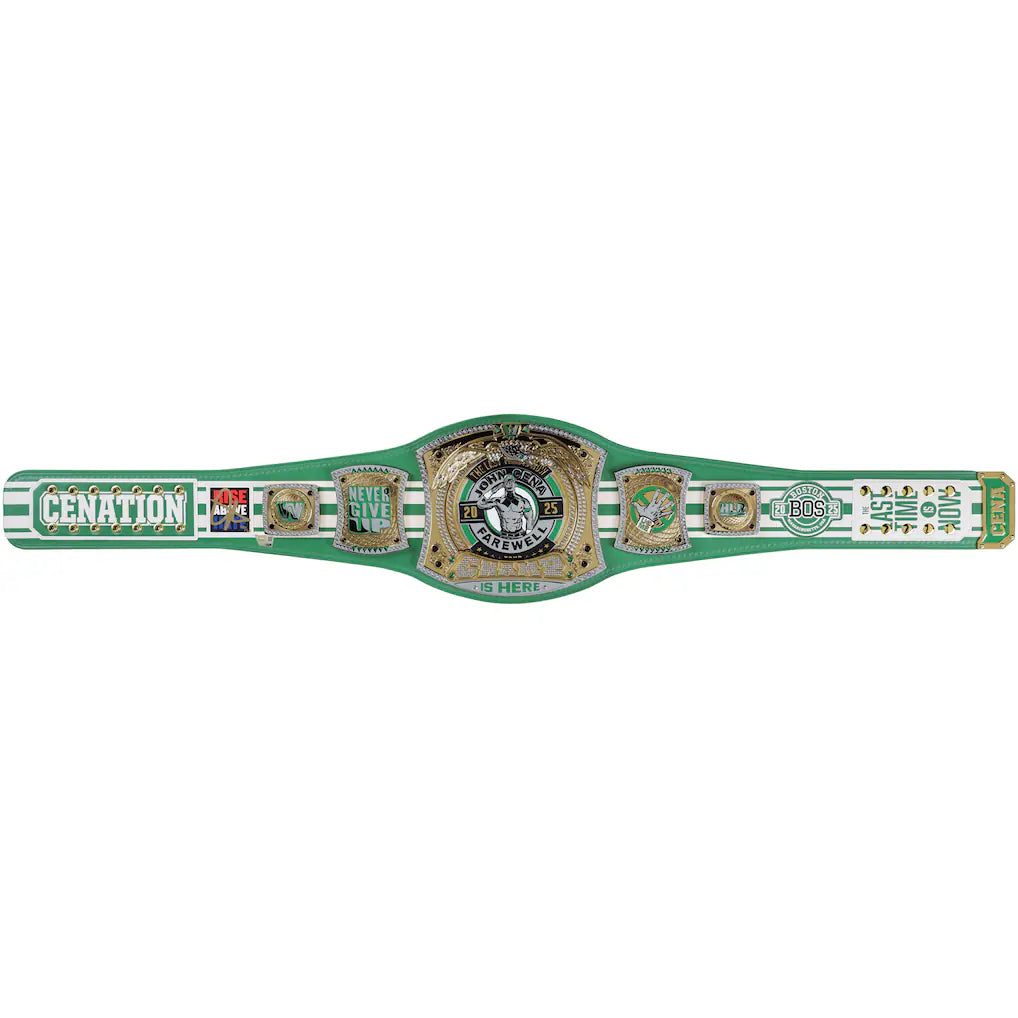 John Cena WWE Autographed Farewell Tour 2025 Boston Replica Title Belt - Limited Edition of 50