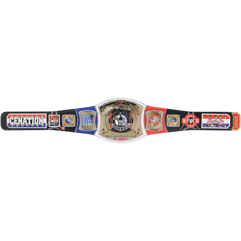John Cena WWE Autographed Farewell Tour 2025 Paris Replica Title Belt - Limited Edition of 25