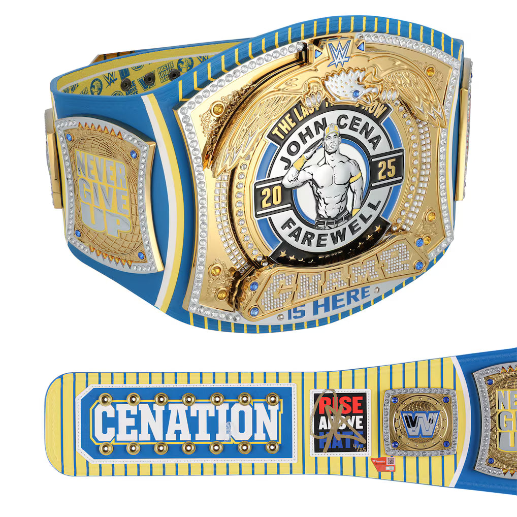 John Cena WWE Autographed Farewell Tour 2025 WrestlePalooza Indianapolis Replica Title Belt - Limited Edition of 25