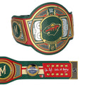 Quinn Hughes Minnesota Wild Autographed Fanatics Authentic WWE Legacy Title Belt with "State of Hockey" Inscription - Limited Edition of 5