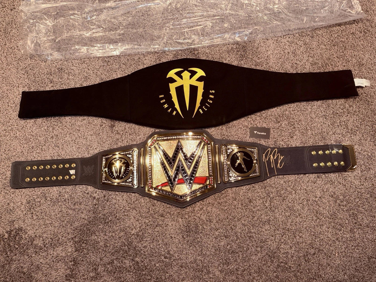 Roman Reigns WWE Autographed Undisputed Universal Championship Replica Title Belt