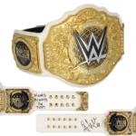 Rhea Ripley Autographed Women's World Championship Replica Title Belt with Inscription