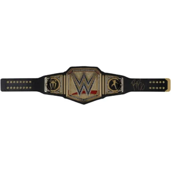 Roman Reigns Autographed Universal Championship Replica Title Belt with Talent Side Plates